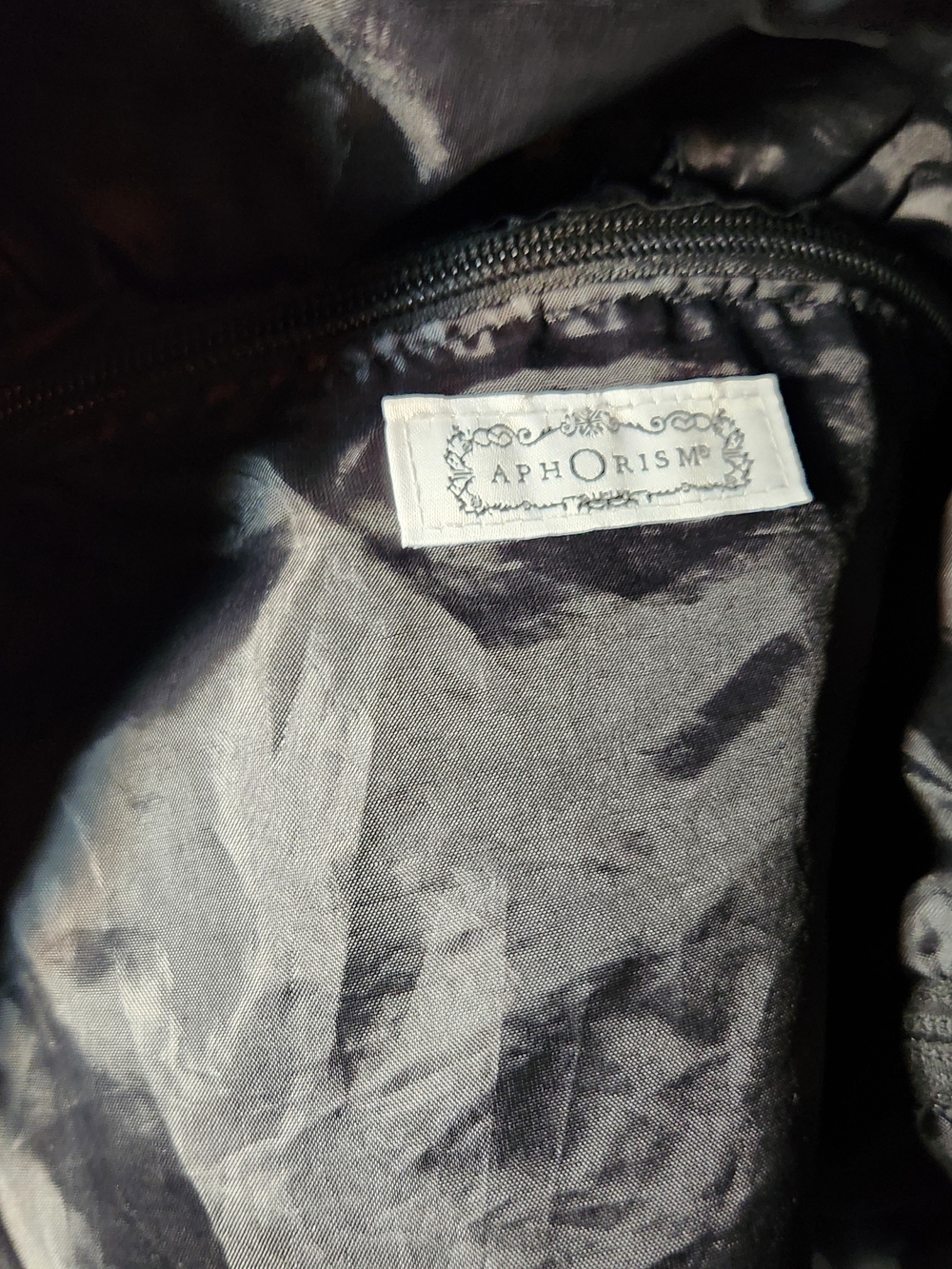 Aphorism Black Nylon Multi Color Tote Floral Medallions Side Pockets Zippers - Picture 5 of 14